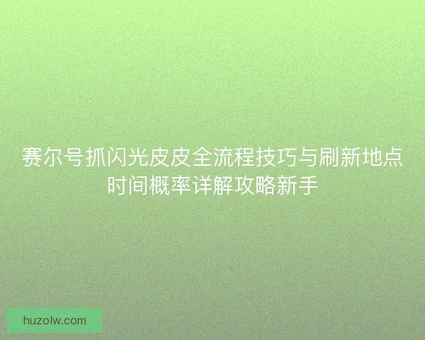 赛尔号抓闪光皮皮全流程技巧与刷新地点时间概率详解攻略新手 赛尔号抓闪光皮皮全流程技巧与刷新地点时间概率详解攻略新手